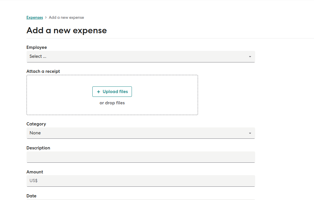 Add new expenses