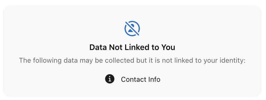 Signal Privacy Policy data not linked to you